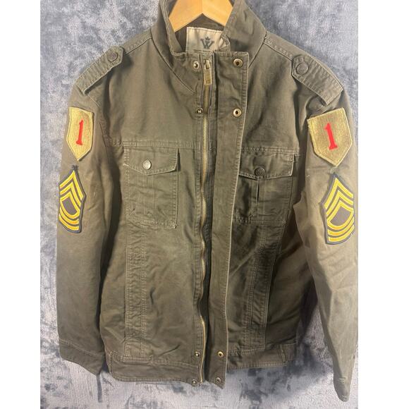 Wenven Green Military Army Field Jacket Men’s Medium Army Green - Picture 7 of 9